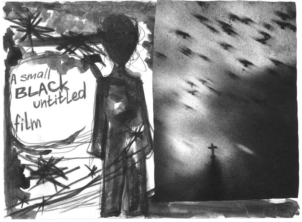 A small black untitled film